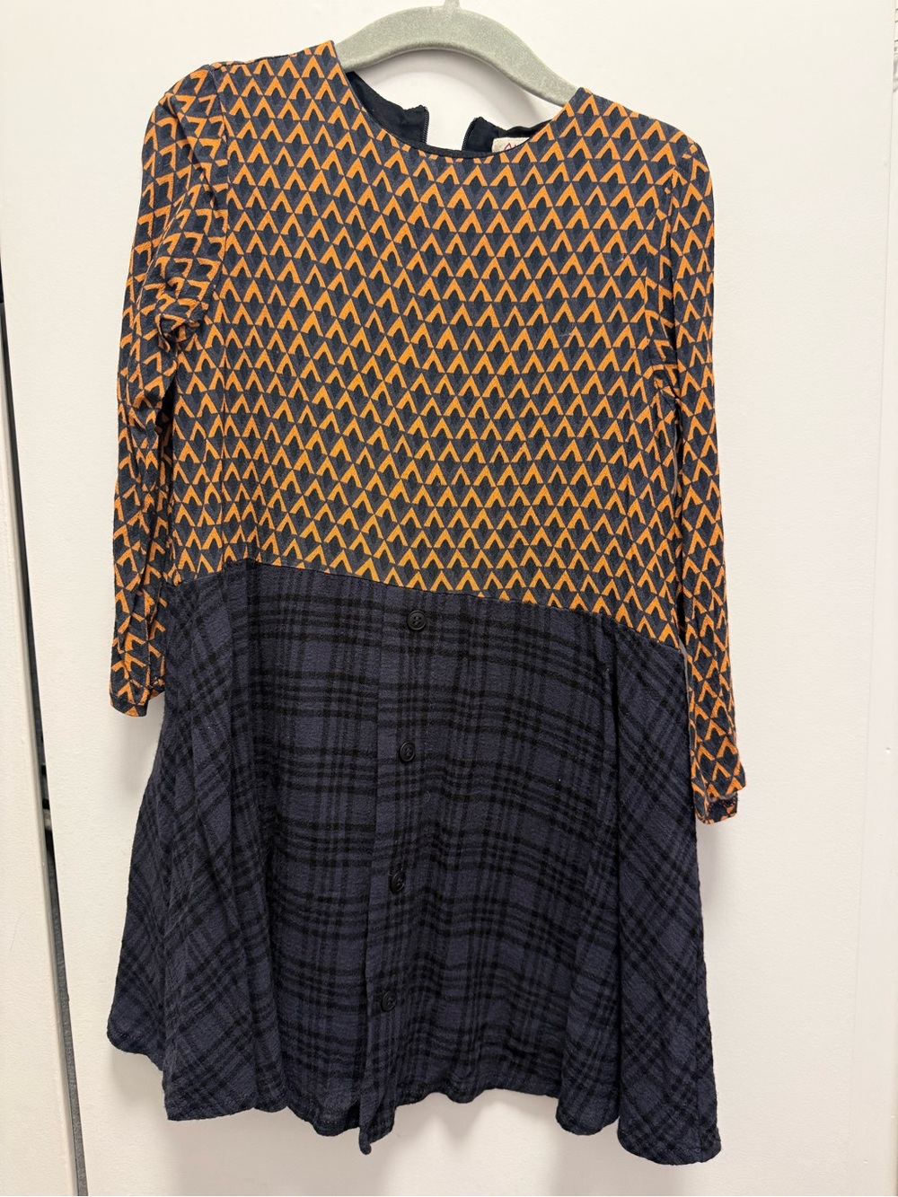 Girls' Amelia Milano Patterned Long-Sleeve Dress 4T